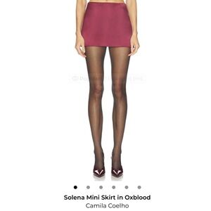 Camila Coelho Oxblood Mini Skirt